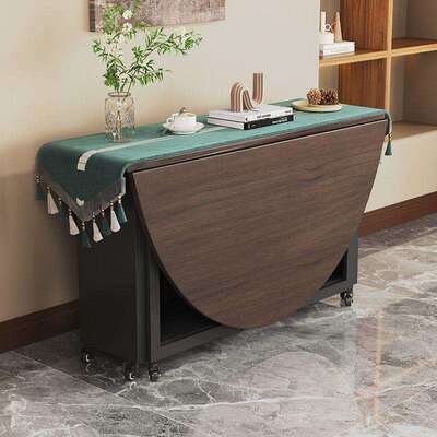 升级款折叠餐桌折叠桌多功能吃饭圆桌客厅折叠大圆桌家用折叠餐桌