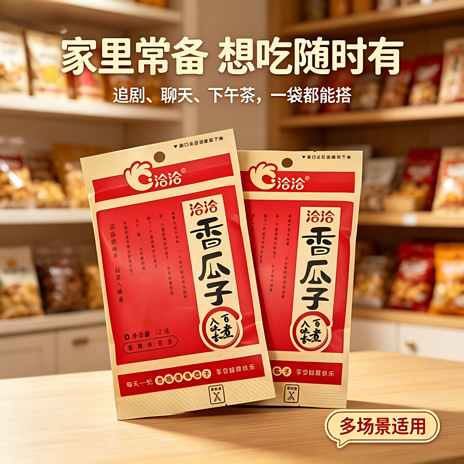 小包装洽洽香瓜子22g百煮入味葵花籽聚会休闲零食包邮冲量