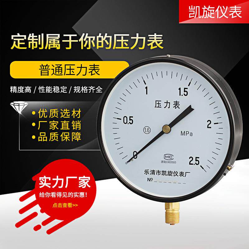 厂家供应凯旋仪表Y200精密螺纹连接压力表