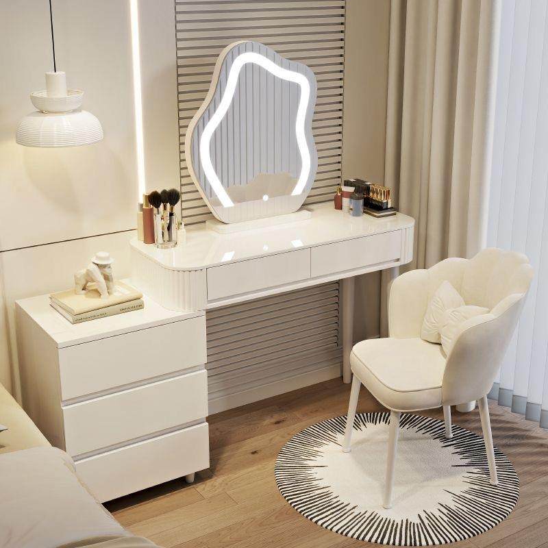 奶油风梳妆台卧室现代简约小户型化妆桌床头收纳斗柜书桌镜子一体,模玩/动漫/周边/娃圈三坑/桌游,模型制作工具/辅料耗材,淘宝优惠券,粉丝福利购,淘宝优惠卷