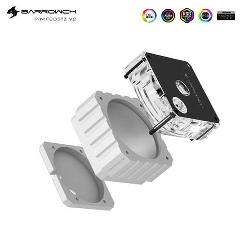 Barrowch D5系列水泵专用 RGB 改装散热套件组合套装 FBD5TZ V2