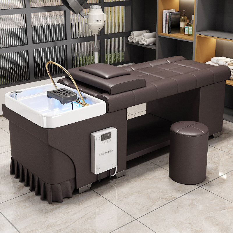 网红泰式按摩头疗水循环熏蒸洗头床美发理发店美容院发廊专用平躺
