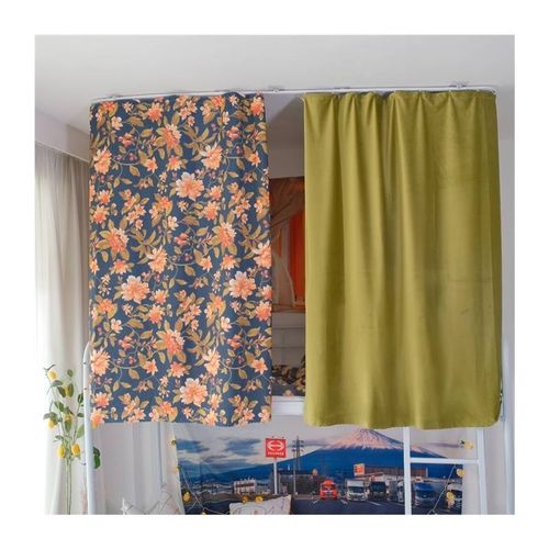 到顶滑轨免打孔学生宿舍遮u光床帘上铺粘贴型轨道滑轨单人床幔帘