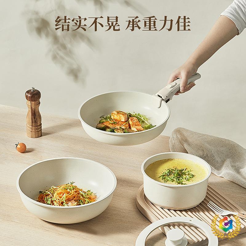 ®跨境花岗岩锅具套装厨房用品全套麦饭石不粘锅煎炒锅cooking po