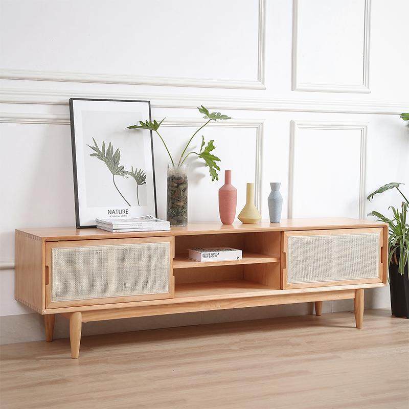 北欧实木藤编电视柜小户型原木储物柜现代简约客厅落地视听柜,模玩/动漫/周边/娃圈三坑/桌游,模型制作工具/辅料耗材,淘宝优惠券,粉丝福利购,淘宝优惠卷