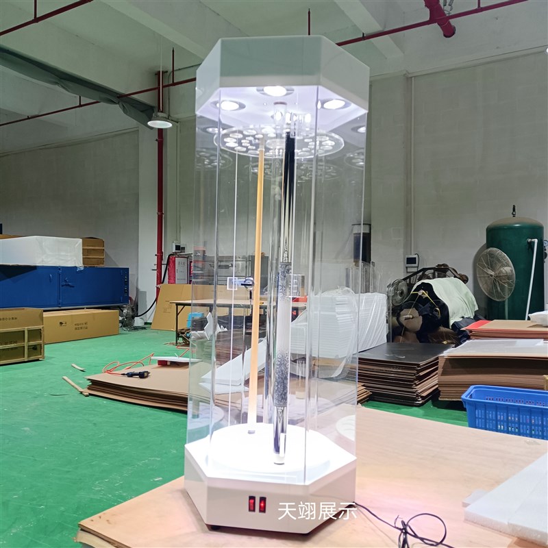 亚柜力展示柜台球杆旋转展示克桌球室专货展示柜台球厅用架展柜子