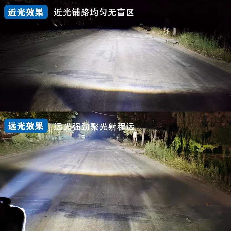 适用陕汽德龙H3000新M3000X3000超亮led前大灯总成改装双透镜大灯