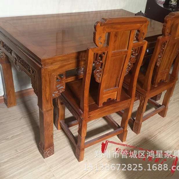 中式仿古餐桌象头椅 榆木 小方桌 仿古实木八仙桌 休闲桌厂家直销