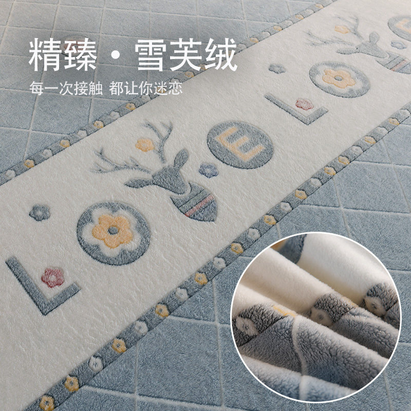冬季天珊瑚绒被套单件双面奶牛厚兰绒加绒加法毛绒被罩200x230男