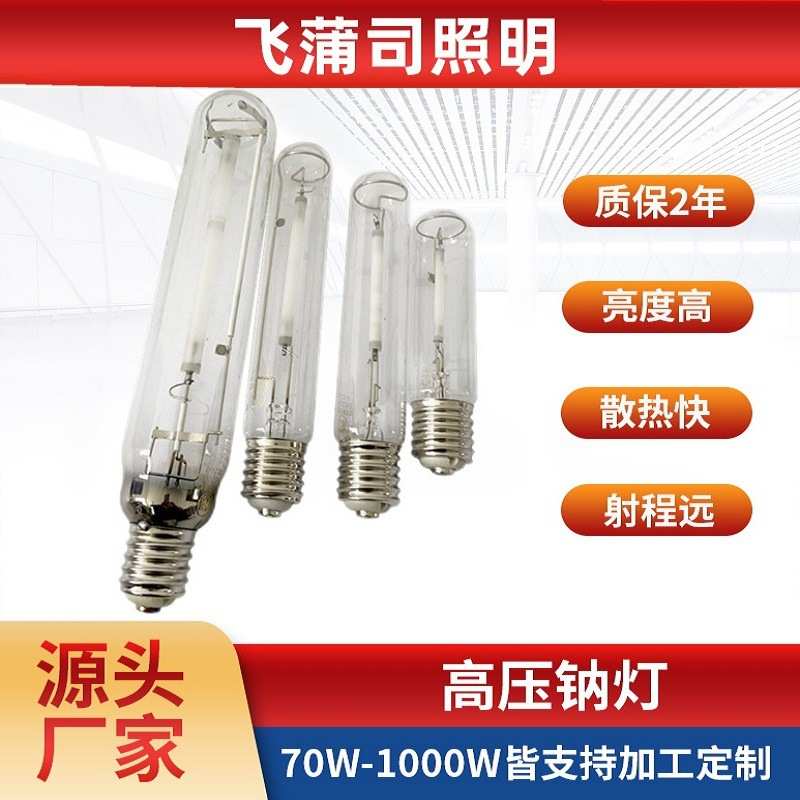 飞蒲司高压钠灯70-1000W金卤直管钠灯泡e40高光效照明高压钠灯