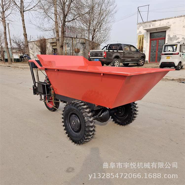 可站人果农上山爬坡运输车 柴油手推式工程车 新型省时省力翻斗车