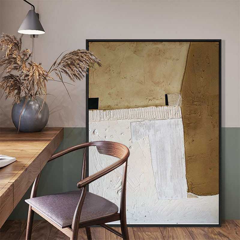 孤寂后现代客厅抽象油画北欧简约现代装饰画餐厅酒店壁画侘寂挂画