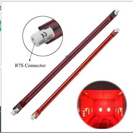 254mm220v1300w红宝石卤素红外加热管R7S顶式电热管