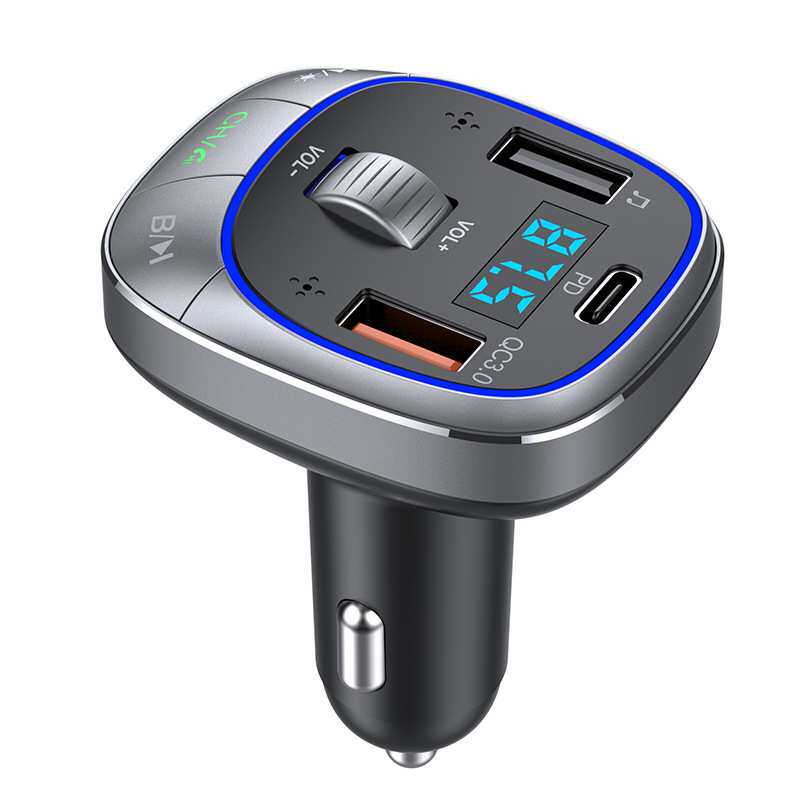 T76新款车载mp3蓝牙播放器PD30W闪充QC3.0快充免提通话fm汽车mp3