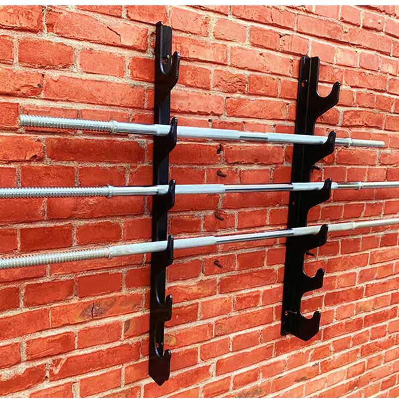 奥杆挂架杠铃杆收纳架 墙壁杠铃杆存放架 奥杆架子健身房器材挂架