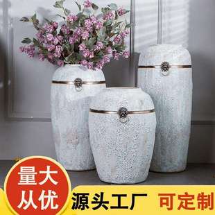 厂家直销陶艺手工艺术陶瓷花瓶创意陶瓷器工艺品白花器家居摆件