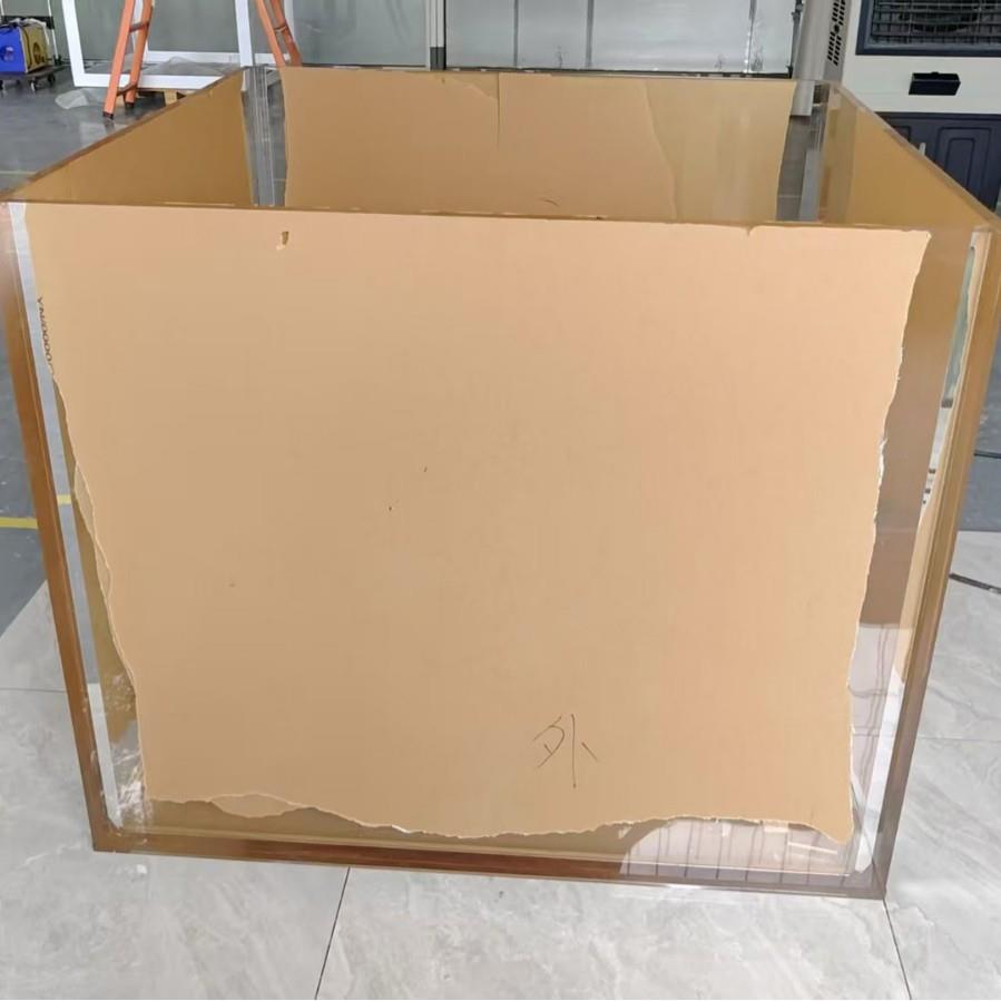 亚克力盒子粘接水箱 大型有机玻璃透明方盒加工