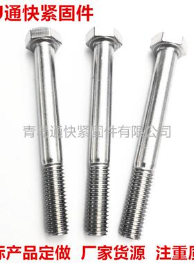 ISO4014外六角螺栓 304 316 316L不锈钢六角头螺栓 非标螺丝