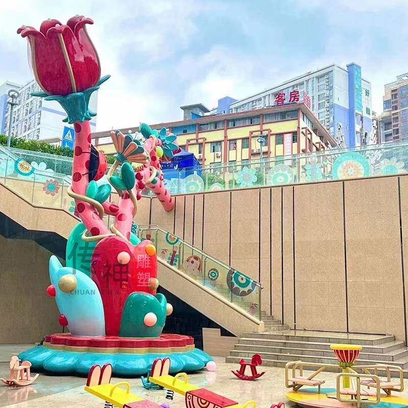 玻璃钢牌坊门楼雕塑景区门头创意门楼景观雕塑游乐场美陈门牌入口