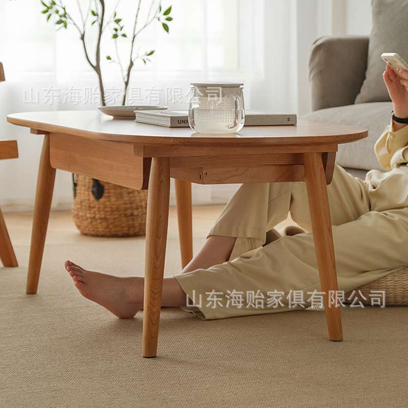 樱桃木茶几麦迪茶几小茶几小户型家用日式风格全实木茶桌咖啡桌