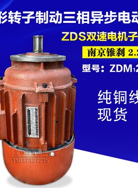 南京ZDM0.4/ 0.8/2.2KW锥刹电机双速电动葫芦ZDS子母电机小电机