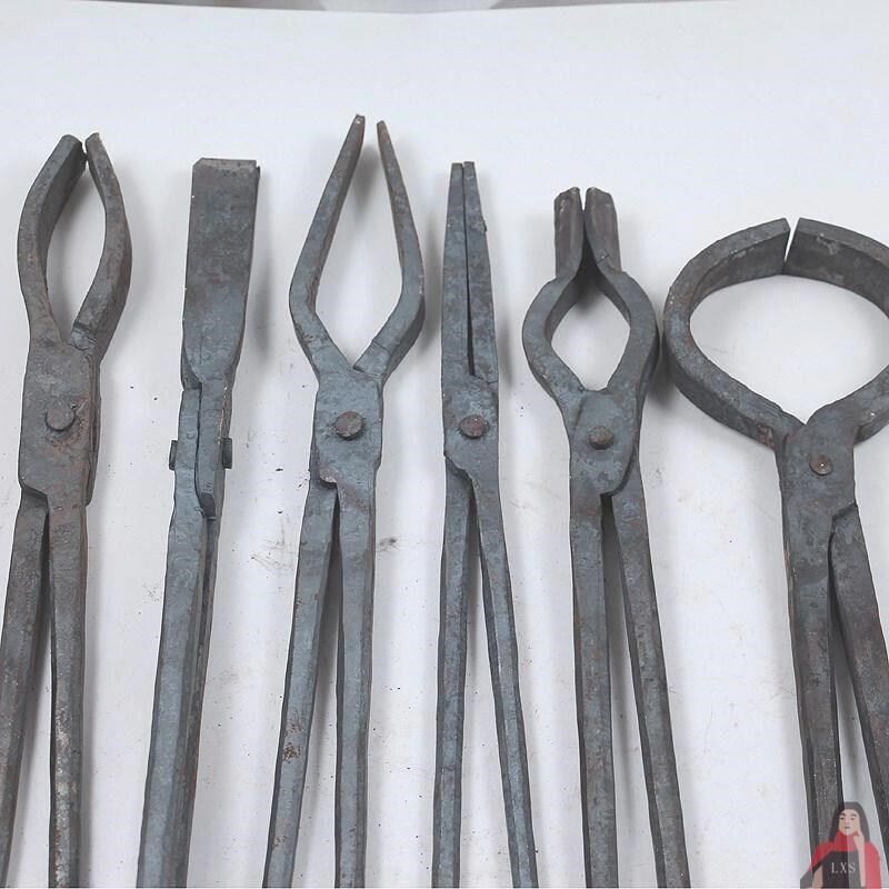 钳铁匠手动坩埚物钳夹钳锻打焊接钳打铁钳子锻造工具铝锭锻打火T