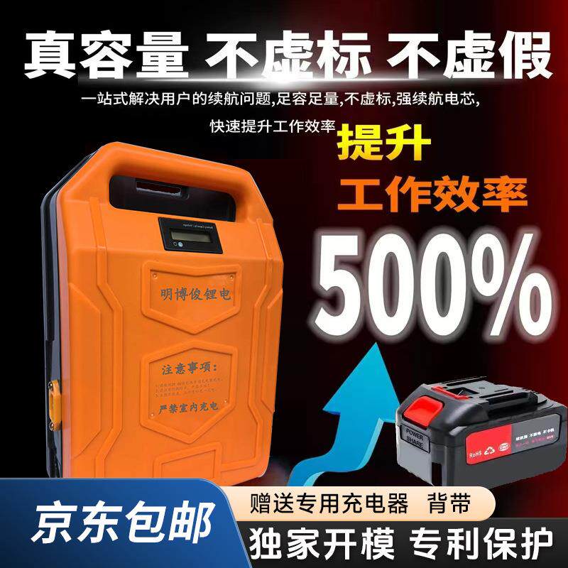 24v锂电池割草机绿篱机电锯抽水泵园林通用大容量背负式通用型
