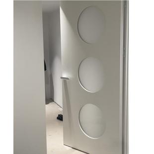 套装门圆圈厨房洞门中门洞门玻璃卧室门法式洞洞白色木古风卫生间