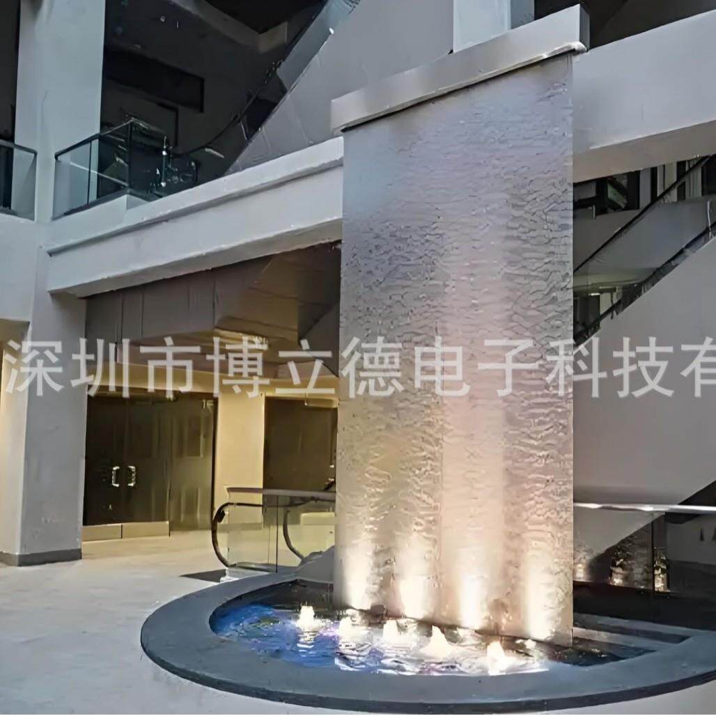 室内办公水景展厅装饰金属网幕墙网红数控流水数码钢网设计施工