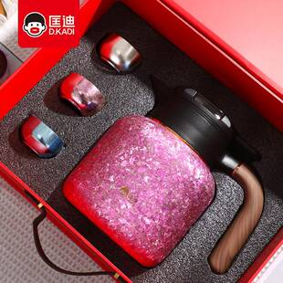 匡迪9920纯钛焖茶壶大容量智能温显保温壶家用养生闷泡茶水壶套装