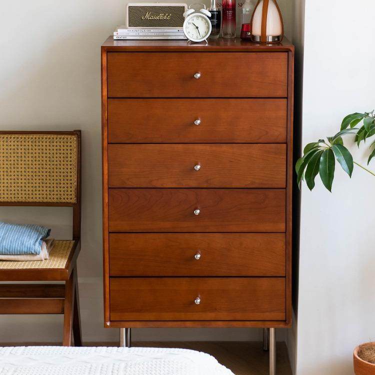 严选中古风实木斗柜多功能原木复古边柜北欧小户型卧室六斗储物柜,电子元器件市场,其它元器件,淘宝优惠券,粉丝福利购,淘宝优惠卷