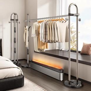 不锈钢踢脚线取暖器烘衣架落地卧室家用专用烘衣架简易烘干贴脚线