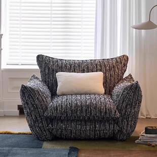 瑟利亚休闲椅法式复古极简单人沙发客厅舒适加厚沙发椅设计师卧室