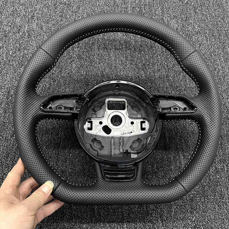 适用于奥迪A4A6LA5A7Q3Q5Q7改装S4S5S67平底方向盘