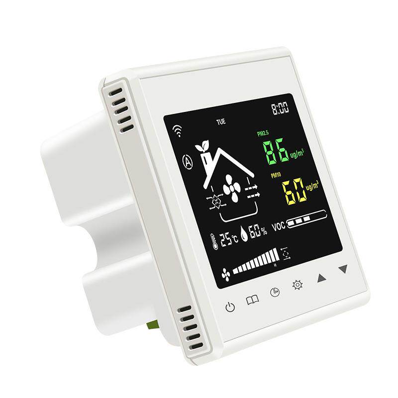 86盒新风控制器液晶开关面板带手机APP功能预计RS485智能控制