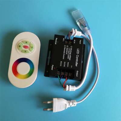 LED高压触摸控制器 高压灯带全彩跳变单闪触摸遥控亮度调光控制器