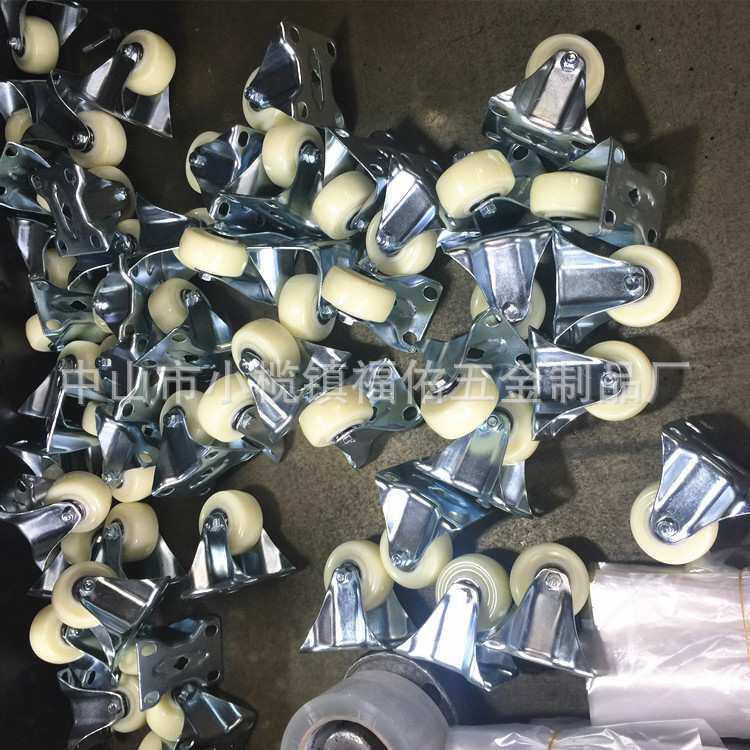 厂家直供2寸黑金刚电泳丝杆万向双轴承耐磨静音家具轮子金钻脚轮