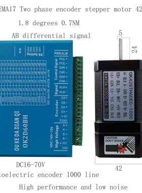 OK42STH60EC-1000 0.7NM 1000 line NEMA17 Encoder motor 42mm