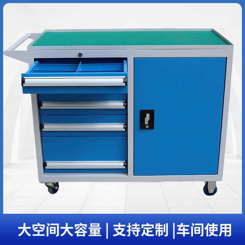 双开门重型工具柜层板式可调节铁皮五金柜工业级抽屉式螺丝工具车