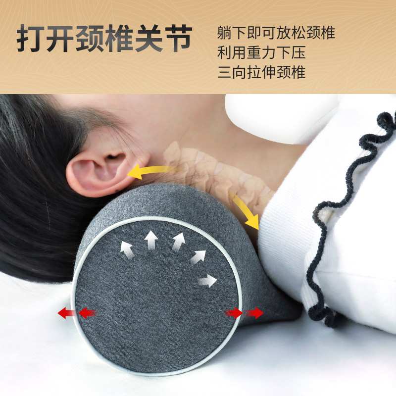 ?颈椎枕反弓牵引枕PU记忆棉枕芯纯棉套便携式护颈枕 颈椎枕头批图片