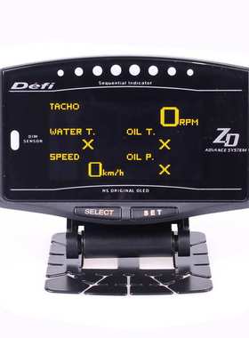 DEFI Advance ZD液晶车速仪表 十合一多功能汽车改装彩色DEFI仪表