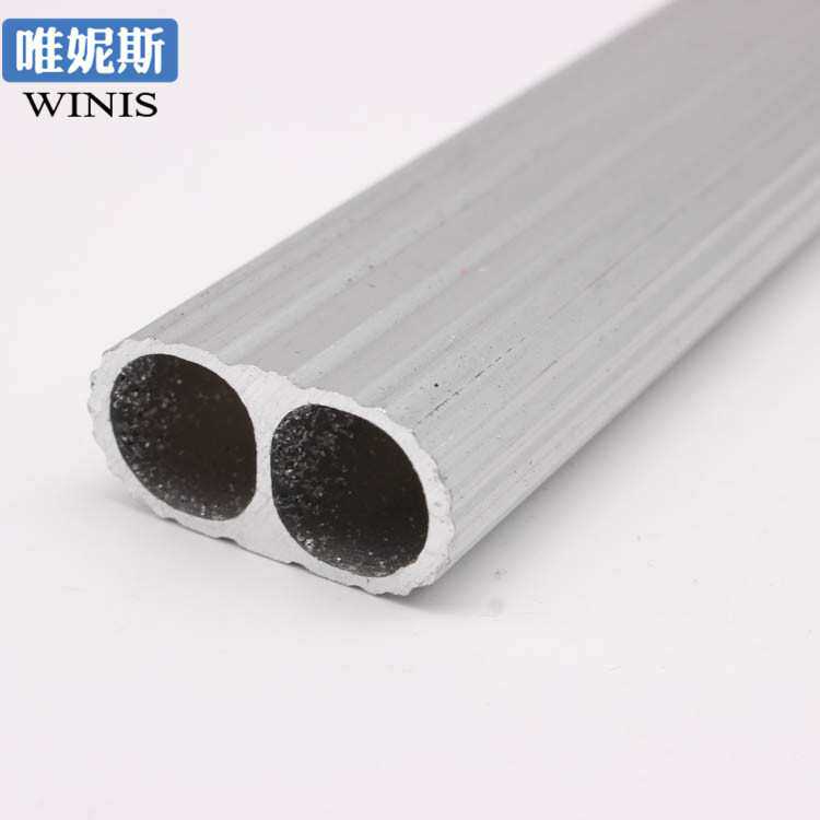 双通挂衣杆2.2mm超厚度铝合金黄金色银白衣通管座衣柜晾衣支架撑