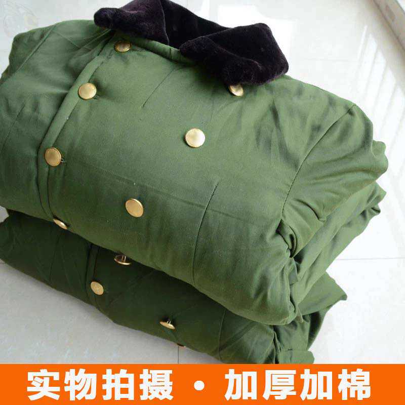 冬季老款军棉大衣男军绿色大衣加厚超长款防寒劳保棉袄冷库棉