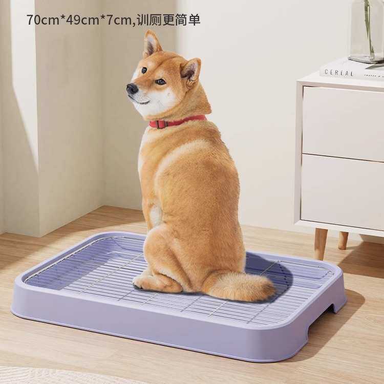 狗厕所防尿溅带立柱可冲洗家用平板式狗狗尿盆便盆工厂 犬用