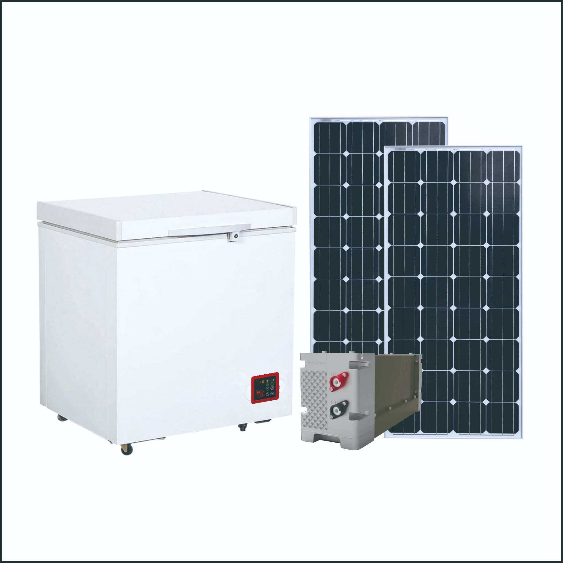 保温层90mm-110mm的135L-170L的DC12V/24V直流冷柜太阳能冷柜