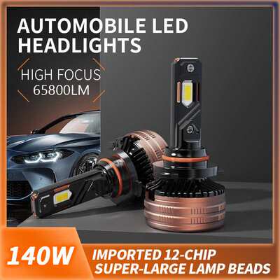Led Headlights汽车led大灯Car Headlight双铜管140W大功率前车灯
