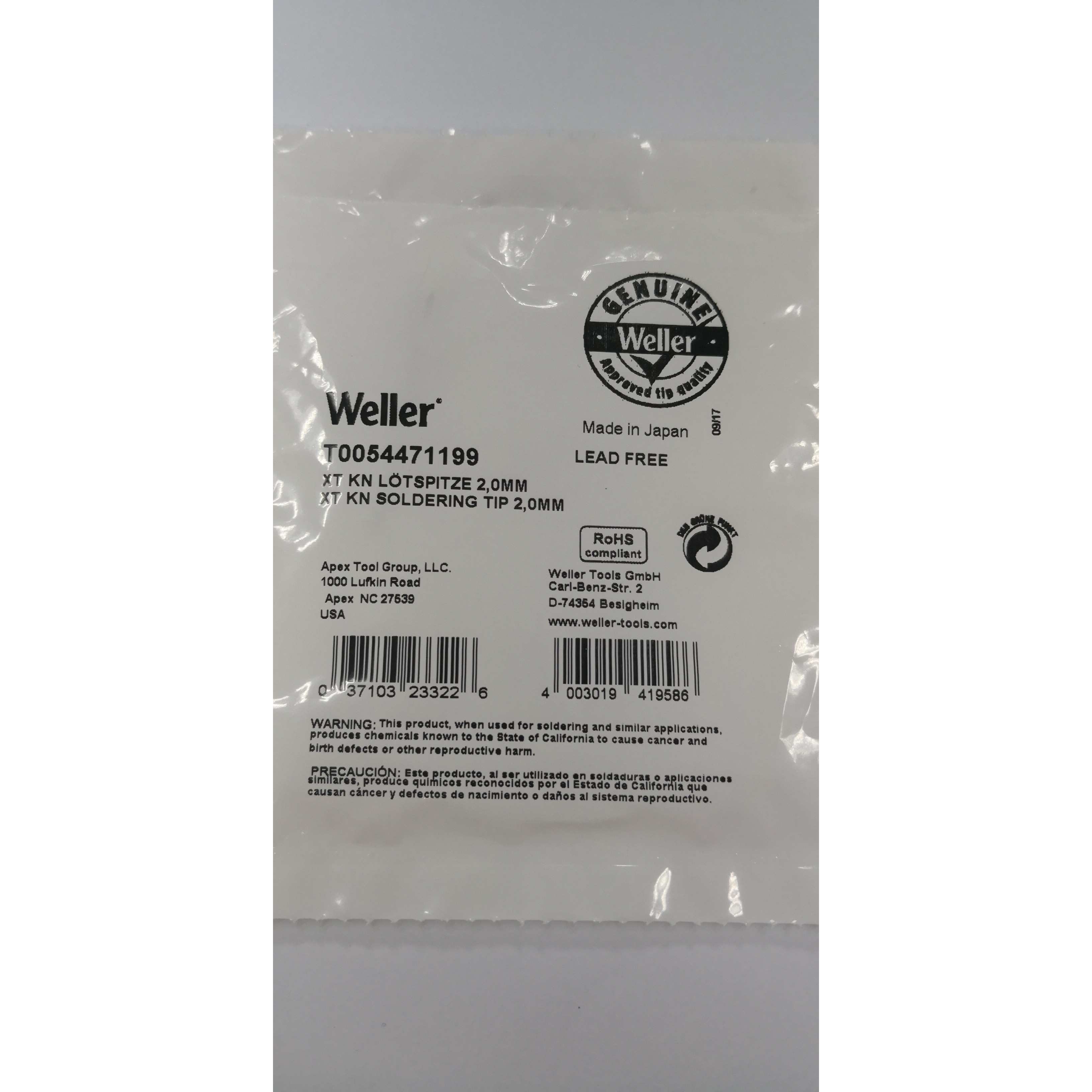 德国weller WP120、WXP120焊笔用120W烙铁头XTKN、XT系列