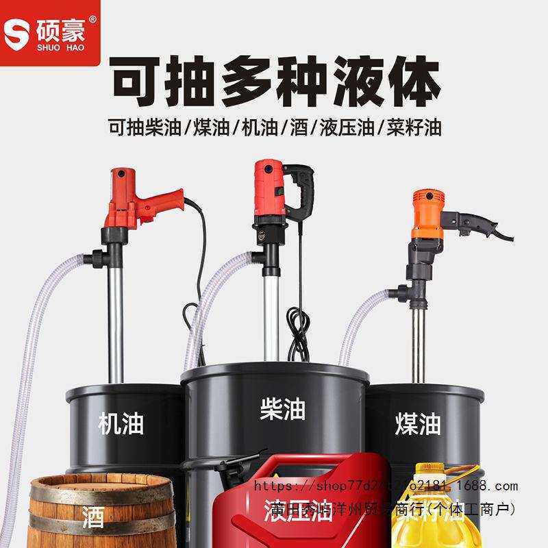 手提式电动抽酒泵不锈钢油桶泵220V柴油电泵大功率加油机抽油器
