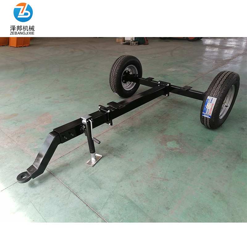 两轮拖车 发电机组移动拖车桥带牵引杆可调节工程机械拖车定制
