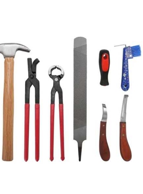 修蹄钉掌工具马蹄钳压钉钳卸蹄钳锤马蹄锉修蹄刀蹄心刀勾跨境电商